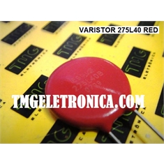 275L40 - Varistor 275L40, Metal Oxide Monolithic 275VAC/369VDC, Radial Lead Varistor High Surge Current, Metal-Oxide Varistors (MOVs) - RED Ø 20mm - 275L40 - 275L40B, Varistor Metal Oxide - Color Red Vermalho